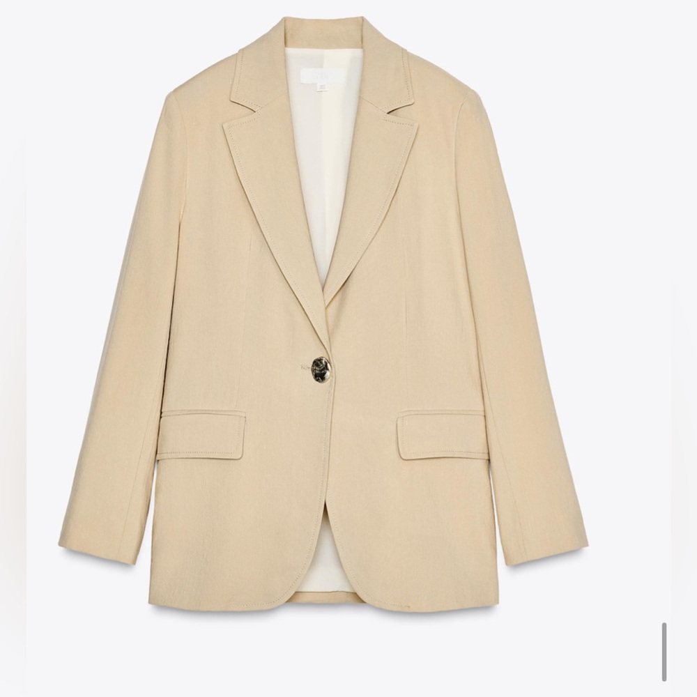 Zara Beige linen Women's Blazer